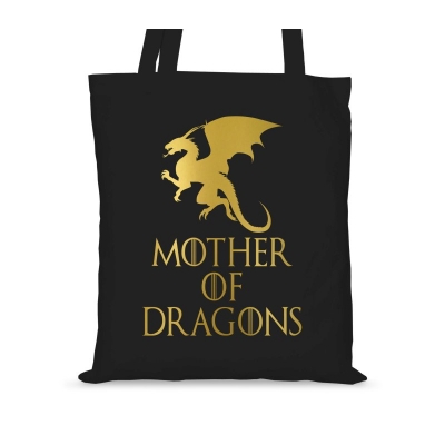 Torba bawełniana na dzień matki ze złotym nadrukiem Mother of dragons